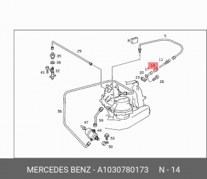 Втулка топливной форсунки A 103 078 01 73 MERCEDES BENZ