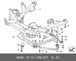 Сайлентблок 31 12 1 096 372 BMW