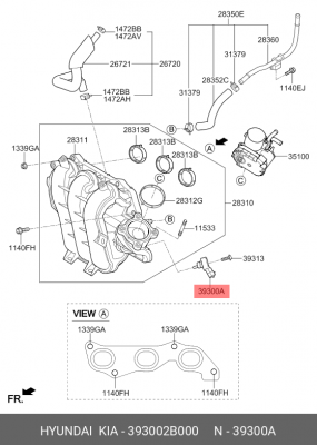 Датчик давления воздуха 393002B000 HYUNDAI KIA