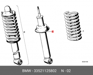 Амортизатор подвески 33 52 1 125 802 BMW