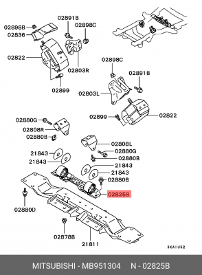 Подушка двигателя MB951304 MITSUBISHI
