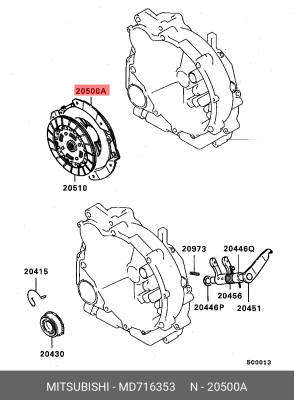Крышка картера сцепления MD716353 MITSUBISHI
