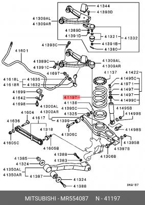 Пружина подвески MR554087 MITSUBISHI