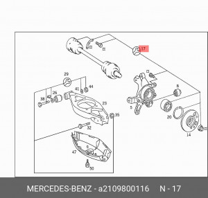 Подшипник ступицы колеса A 210 980 01 16 MERCEDES BENZ