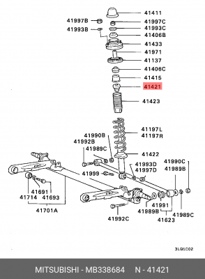 Амортизатор подвески MB338684 MITSUBISHI