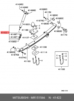 Амортизатор подвески MR151566 MITSUBISHI