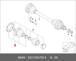 Пыльник ШРУСа (комплект) 33 21 9 067 814 BMW