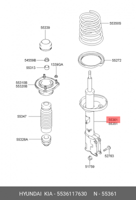 Амортизатор подвески 55361-17630 HYUNDAI KIA