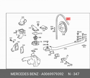 Ремень приводной A0069979392 MERCEDES BENZ