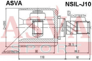 ШРУС NSIL-J10 ASVA