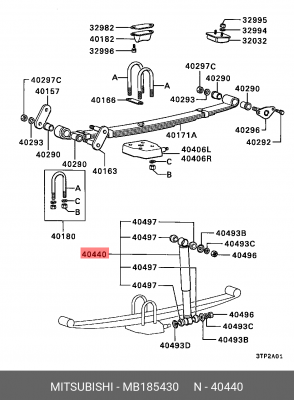 Амортизаторы подвески (комплект) MB185430 MITSUBISHI