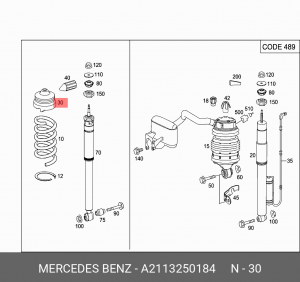 Опора амортизатора подвески A 211 325 01 84 MERCEDES BENZ