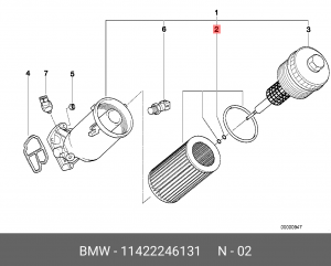 Фильтр масляный двигателя 11 42 2 246 131 BMW
