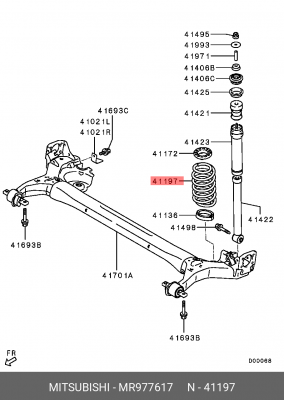 Пружина подвески MR977617 MITSUBISHI