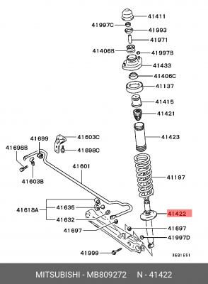 Амортизатор подвески MB809272 MITSUBISHI