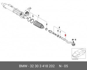 Наконечник рулевой тяги 32 30 3 418 202 BMW