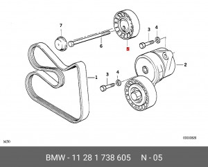Ролик ремня ГРМ 11 28 1 738 605 BMW