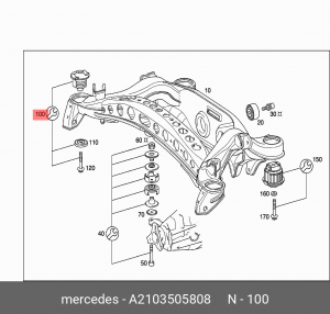 Подрамник задний (ремкомплект) A  2103505808 MERCEDES BENZ