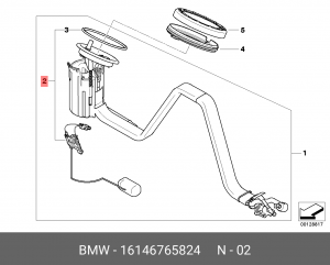 Датчик уровня топлива 16 14 6 765 824 BMW