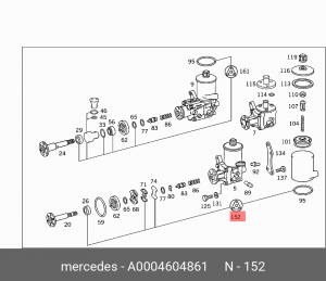 Насос ГУР (ремкомплект) A 000 460 48 61 MERCEDES BENZ