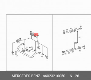Втулка стабилизатора A 602 321 00 50 MERCEDES BENZ