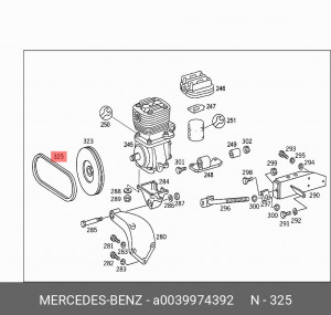Ремень приводной A0039974392 MERCEDES BENZ