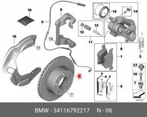 Диск тормозной 34 11 6 792 217 BMW