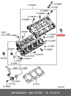 Прокладка системы выпуска ОГ MD150785 MITSUBISHI