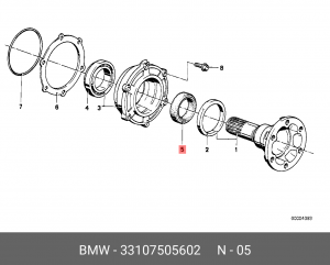 Сальник 33 10 7 505 602 BMW