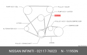 Ремень приводной 02117-76023 NISSAN
