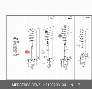 Амортизатор подвески A2103203130 MERCEDES BENZ