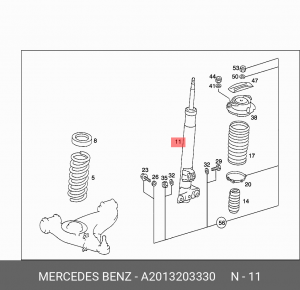 Амортизатор подвески A2013203330 MERCEDES BENZ