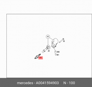 Свеча зажигания A0041594903 MERCEDES BENZ