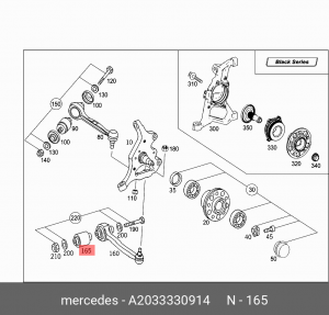 Сайлентблок A 203 333 09 14 MERCEDES BENZ