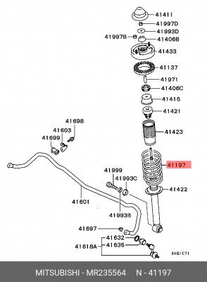 Пружина подвески MR235564 MITSUBISHI