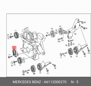 Натяжитель ремня приводного в сборе A6112000270 MERCEDES BENZ
