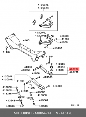 Вставка рычага подвески MB864741 MITSUBISHI