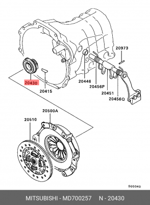 Подшипник выжимной сцепления MD700257 MITSUBISHI