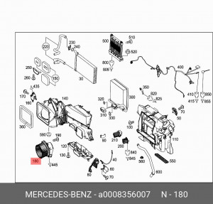Электромотор отопителя салона A 000 835 60 07 MERCEDES BENZ