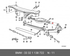 Сайлентблок 33 32 1 138 722 BMW