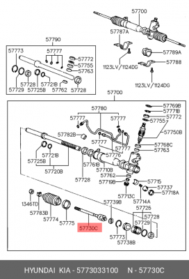 Тяга рулевая 5773033100 HYUNDAI KIA