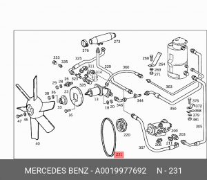 Ремень приводной A0019977692 MERCEDES BENZ