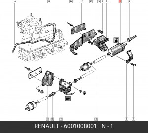 Насос электрический топливной системы 6001008001 RENAULT