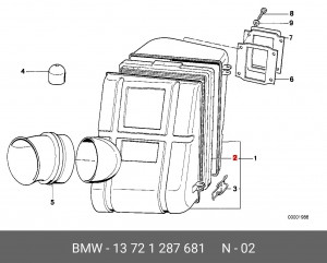 Фильтр воздушный 13 72 1 287 681 BMW