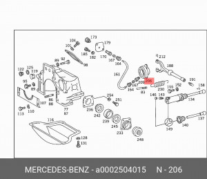 Подшипник выжимной сцепления A0002504015 MERCEDES BENZ
