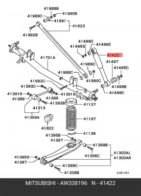 Амортизатор подвески AW338196 MITSUBISHI