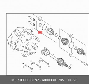 Пыльник ШРУСа (комплект) A0003301785 MERCEDES BENZ