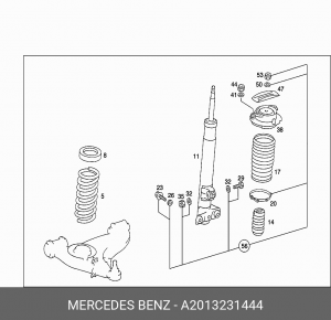 Отбойник амортизатора подвески A 201 323 14 44 MERCEDES BENZ