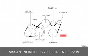Ремень приводной 11720-EB30A NISSAN