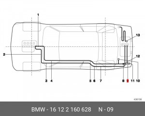 Насос электрический топливной системы 16 12 2 160 628 BMW